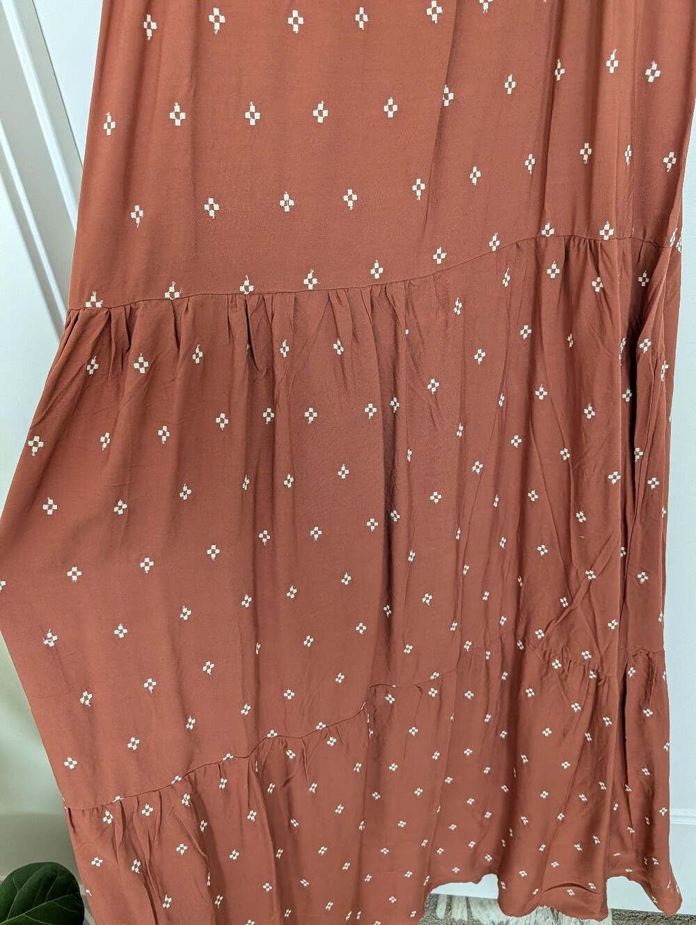 Spiritual Gangster Brown Embroidered Bodice Tiered Maxi Dress - Picture 5 of 10